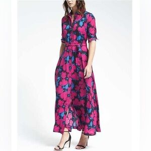 Banana Republic Floral Shirt Maxi Dress. Size 2